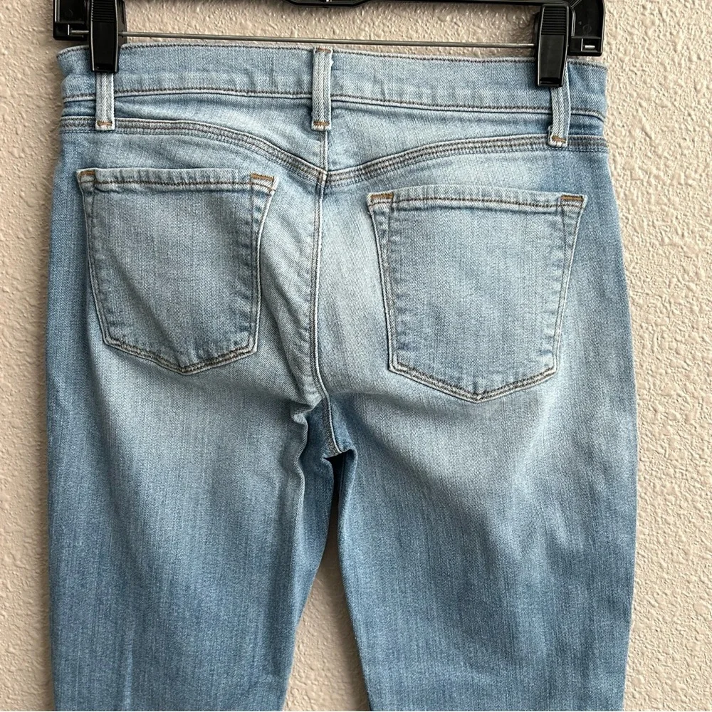 J Brand Cropped Rail Ocean Side Slim Straight Light Wash Stretch Jeans‎